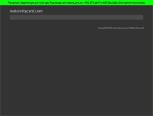 Tablet Screenshot of maternitycard.com